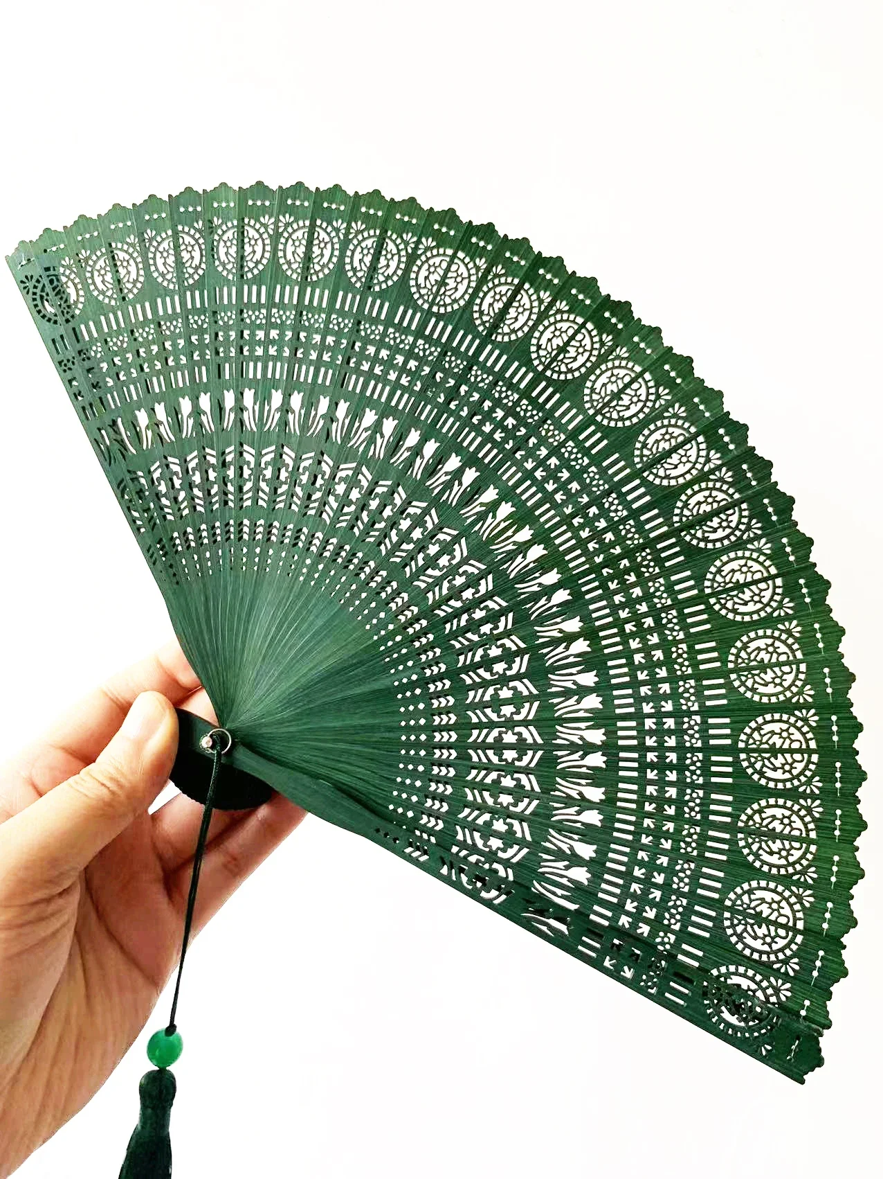 Bamboo Folding Fan Ancient Style Chinese Style Classical Dance Black Fan Summer Portable Folding Fan