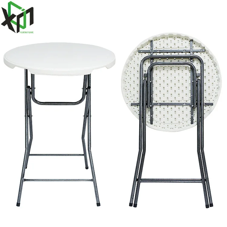 

Outdoor Stall Table Portable Tables and Chairs, Simple Folding Round Table Dining Table Household Small Apartment