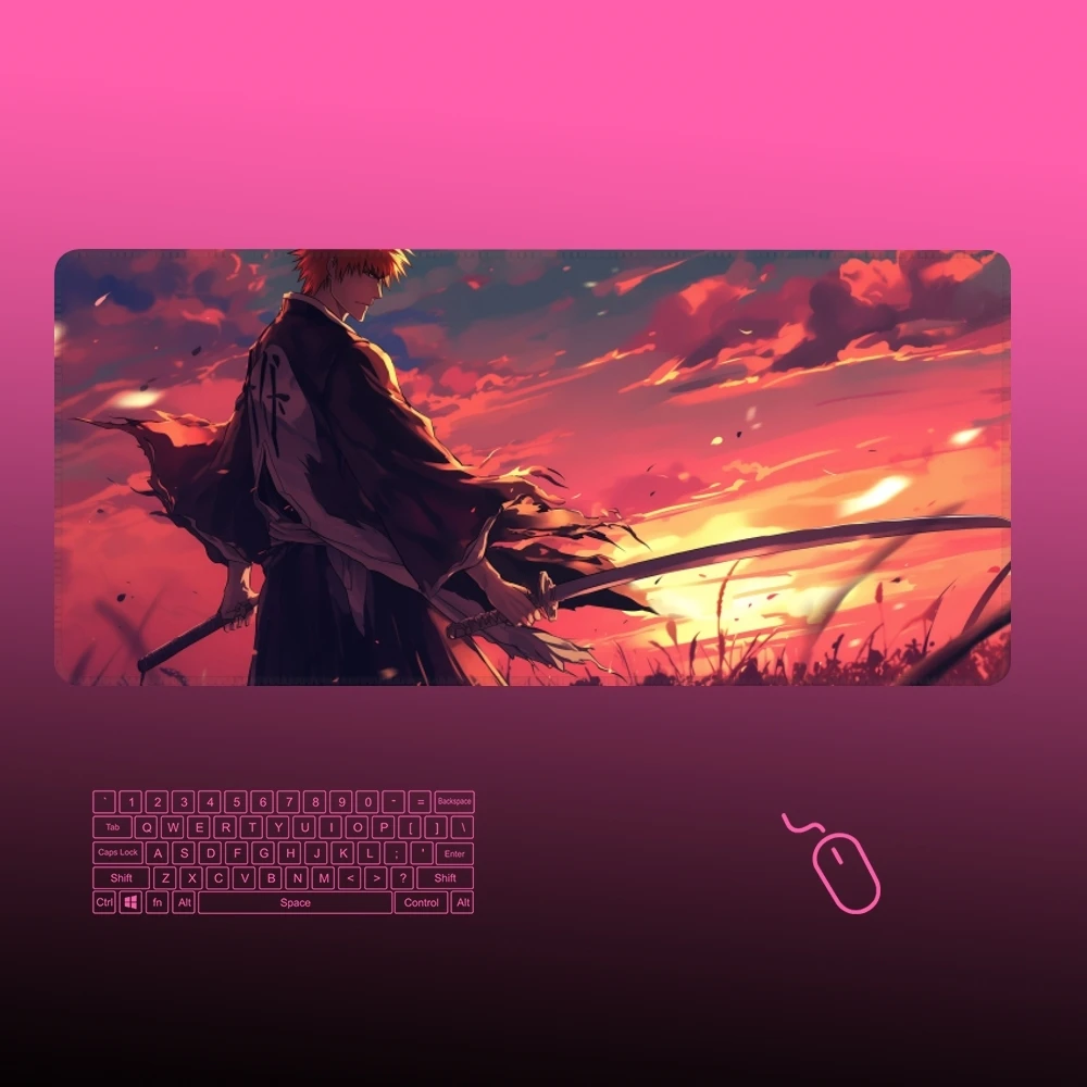 BleachS Mouse Pad Gamer Large Pearlescent Rubber Art Gaming Mouse Pad Locking Edge Big Computer Mousepad Laptop Desk Mat