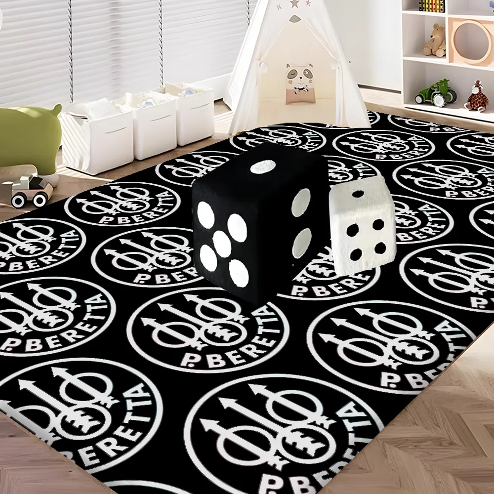 Gun Beretta Bathroom Mat Non-Slip Laundry Room Mat Laundry Decor Balcony Child Living Room Toilet Rug