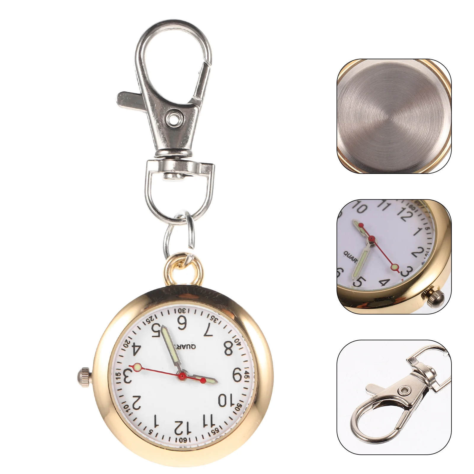 

Colorful Hanging Watch Keychain Key Ring For Students Durable Portable Timing Gift School Nursing Pocket Watch Exquisite