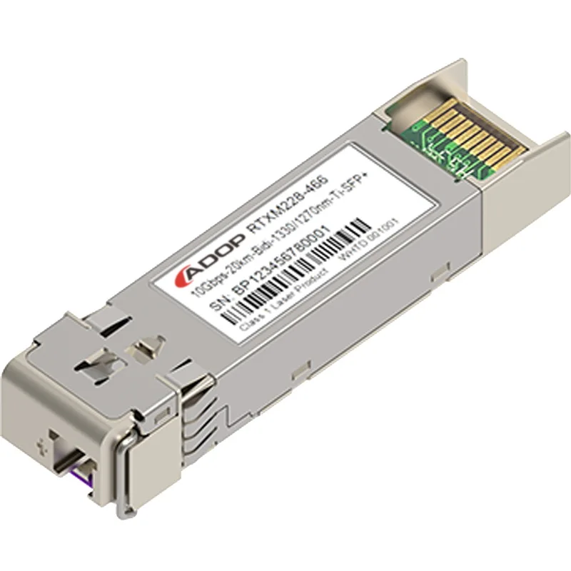 ADOP for Cisco SFP-10G-BX20U Compatible 10GBASE-BX20-U BiDi SFP+ 1270nm-TX/1330nm-RX 20km DOM Simplex LC SMF Transceiver Module