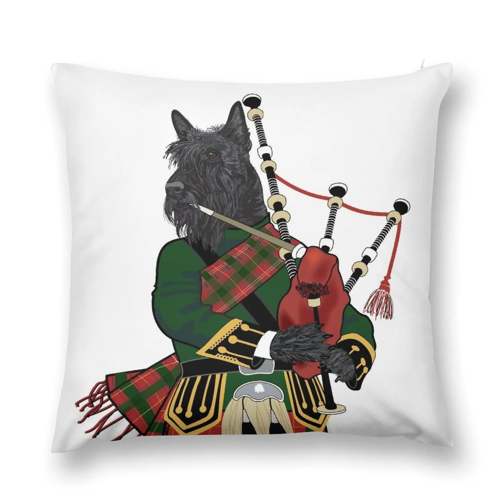 

Scottish Terrier plays the Bagpipes Throw Pillow Cushions For Children Pillow Cases Decorative Pillow Covers Decorative