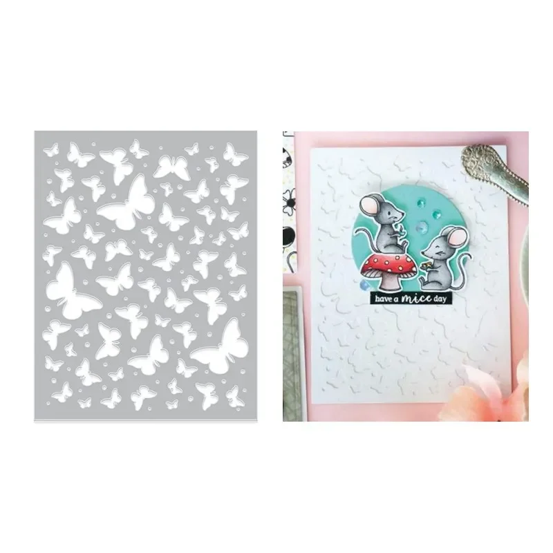 Cutting Dies Merry Christmas Butterfly Star Background Scenery Ocean Mermaid Scrapbooking For Paper Making Frame Card Craft