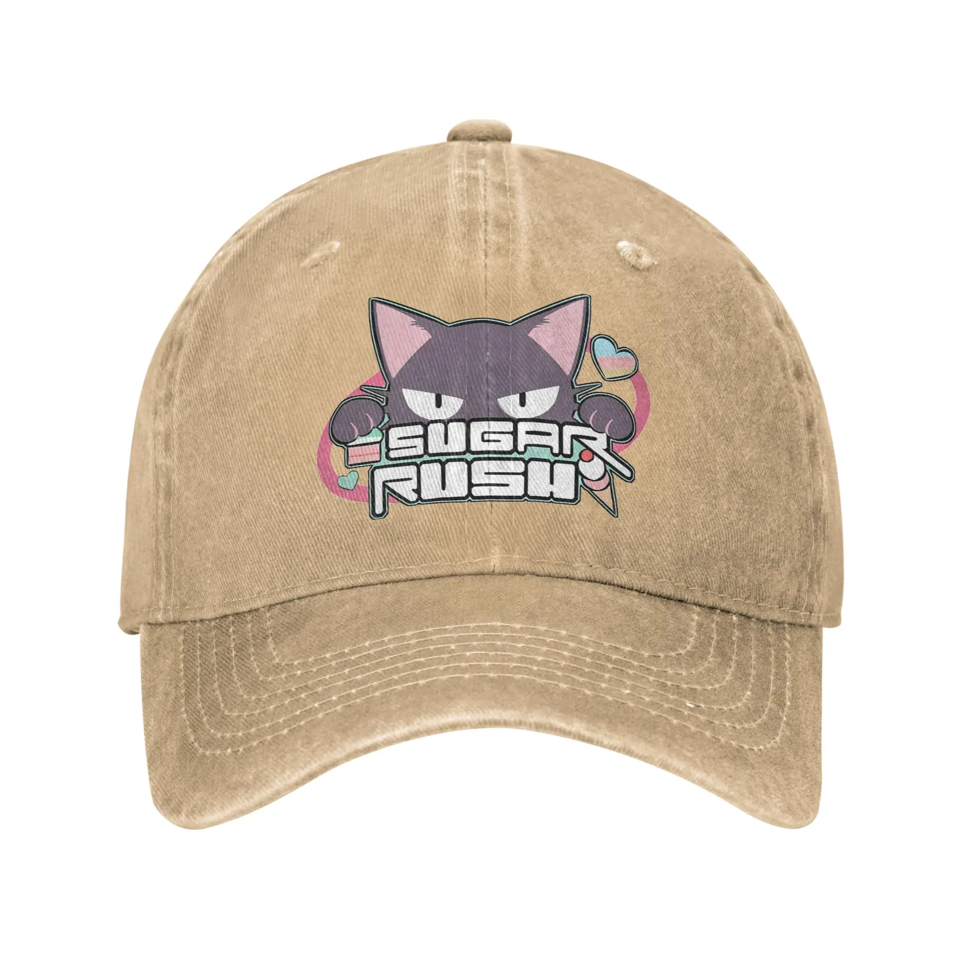 After School Sweets Club Blue Archive Sugar Rush Logo Baseball Caps Vintage Distressed Denim Anime Snapback Cap Men Caps Hat