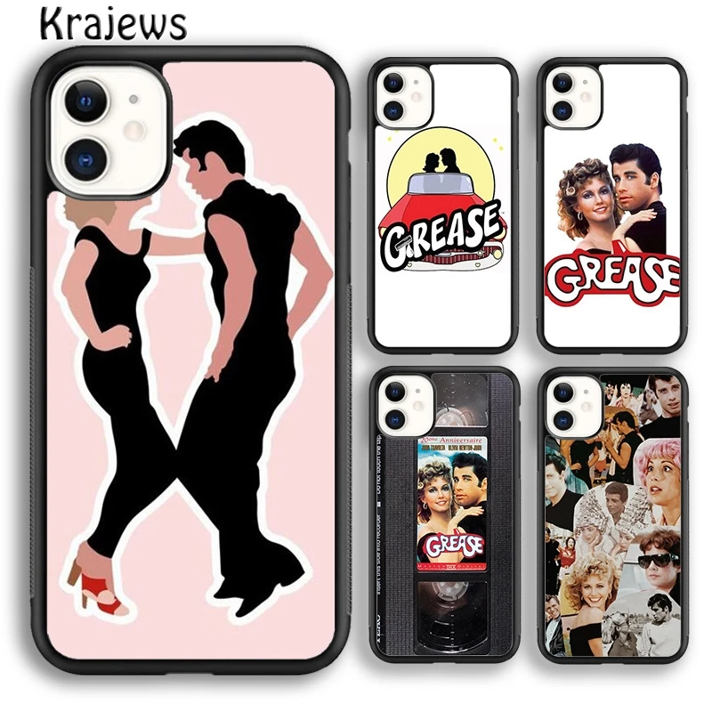 Krajews Grease Movie Collage Cast Soft Phone Case Cover For iPhone 16 15 SE2020 14 6 7 8 plus 11 12 13 pro max coque Fundas