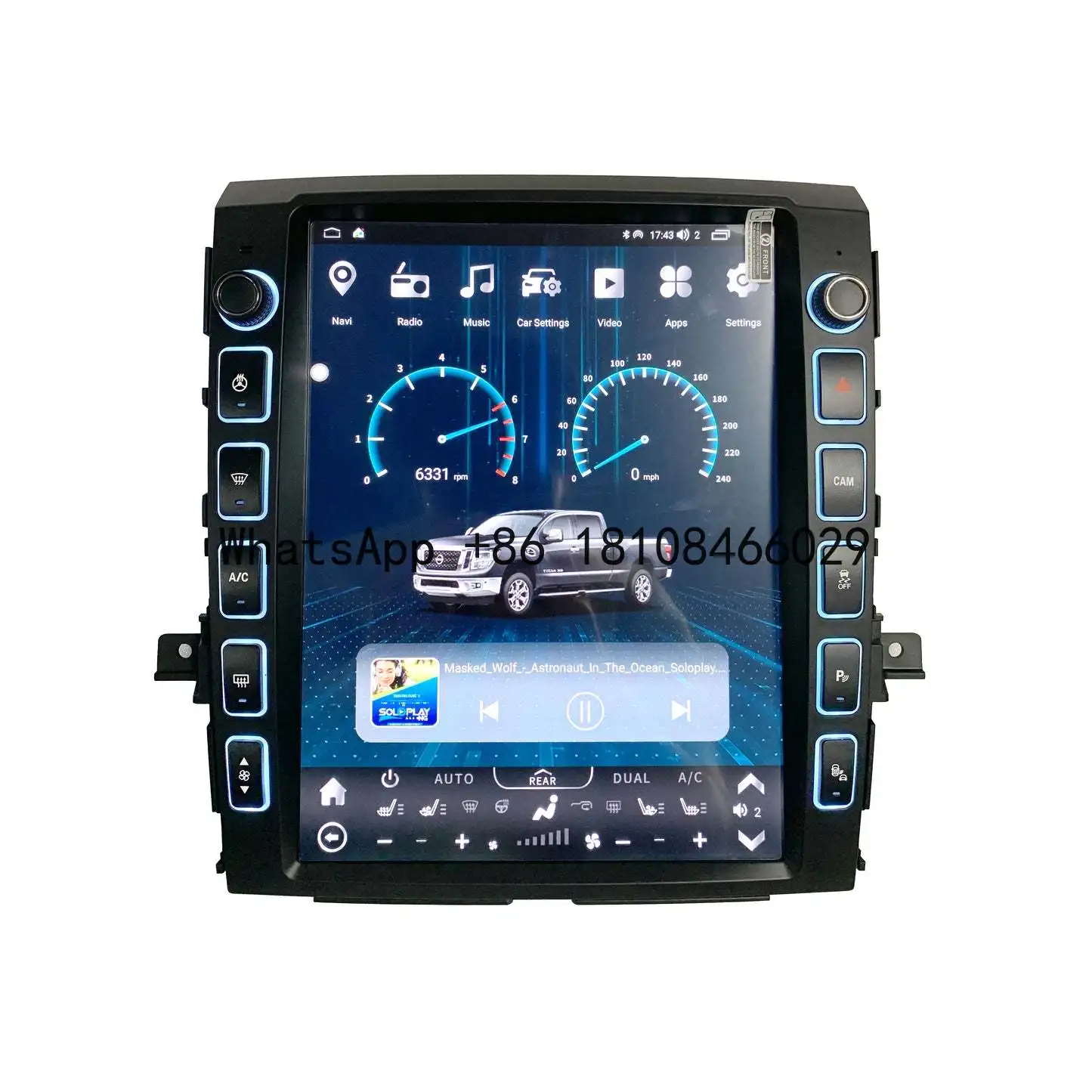 

Android Touch Screen 13 Inch Vertical Screen Car Stereo DVD Player Navigation Radio for Nissan Titan 2016-2019