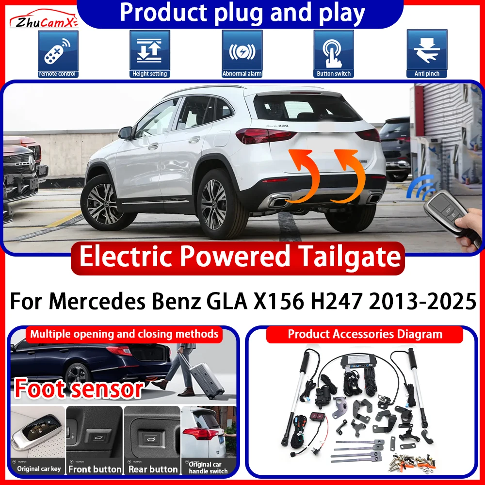 ZhuCamX Electric OEM Powered Tailgate for Mercedes Benz GLA X156 H247 2013-2025 Anti Pinch Smart Intelligent Control Gate Lift