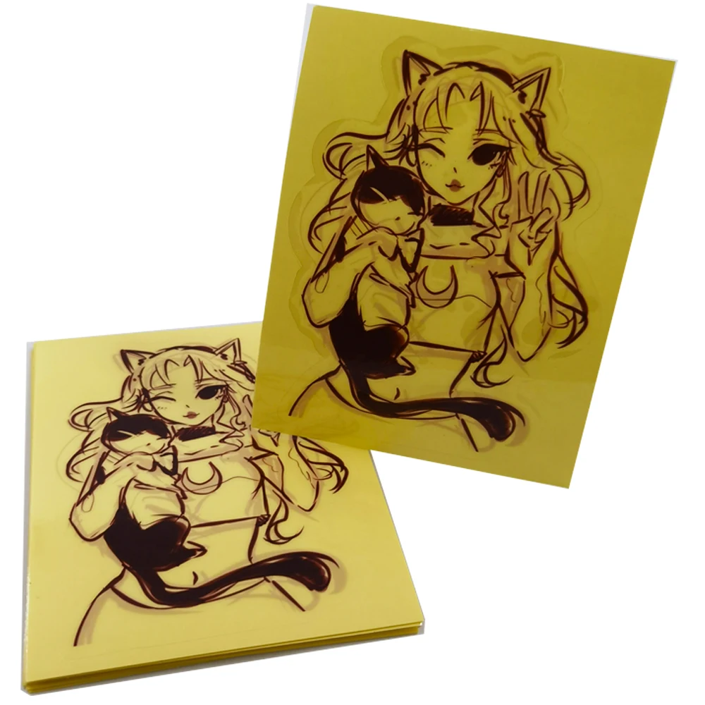 100Pcs 60X30Mm Custom Design Layout Witte Achtergrond Vinyl Sticker Waterdichte Transparante Heteromorphosis Glossy Clear Label Tag