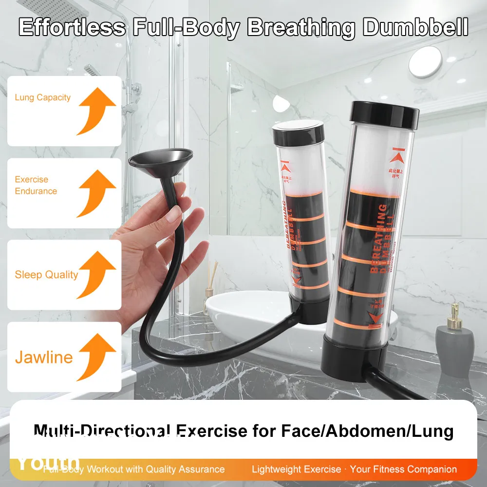 Resistance Breathing Dumbbell Lung Respirator Health Respiratory Trainer Muscle Trainer Adjustable Lung Capacity Trainer Yoga