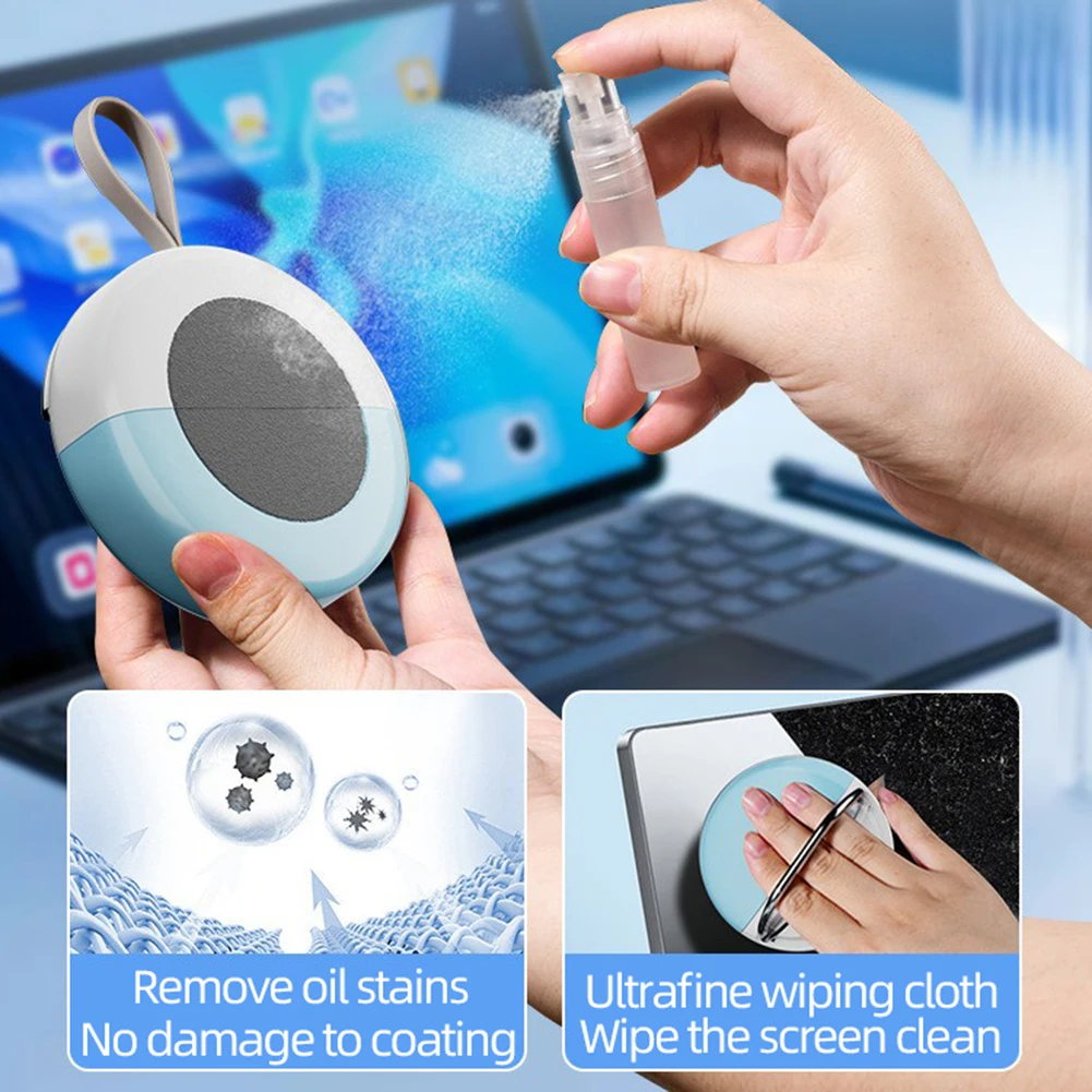 10-in-1 Cleaner Kit Computer Keyboard Cleaner Brush Kit arphones Cleaning Pen Screen Cleaning Spray Bottle Set for iPad Phone