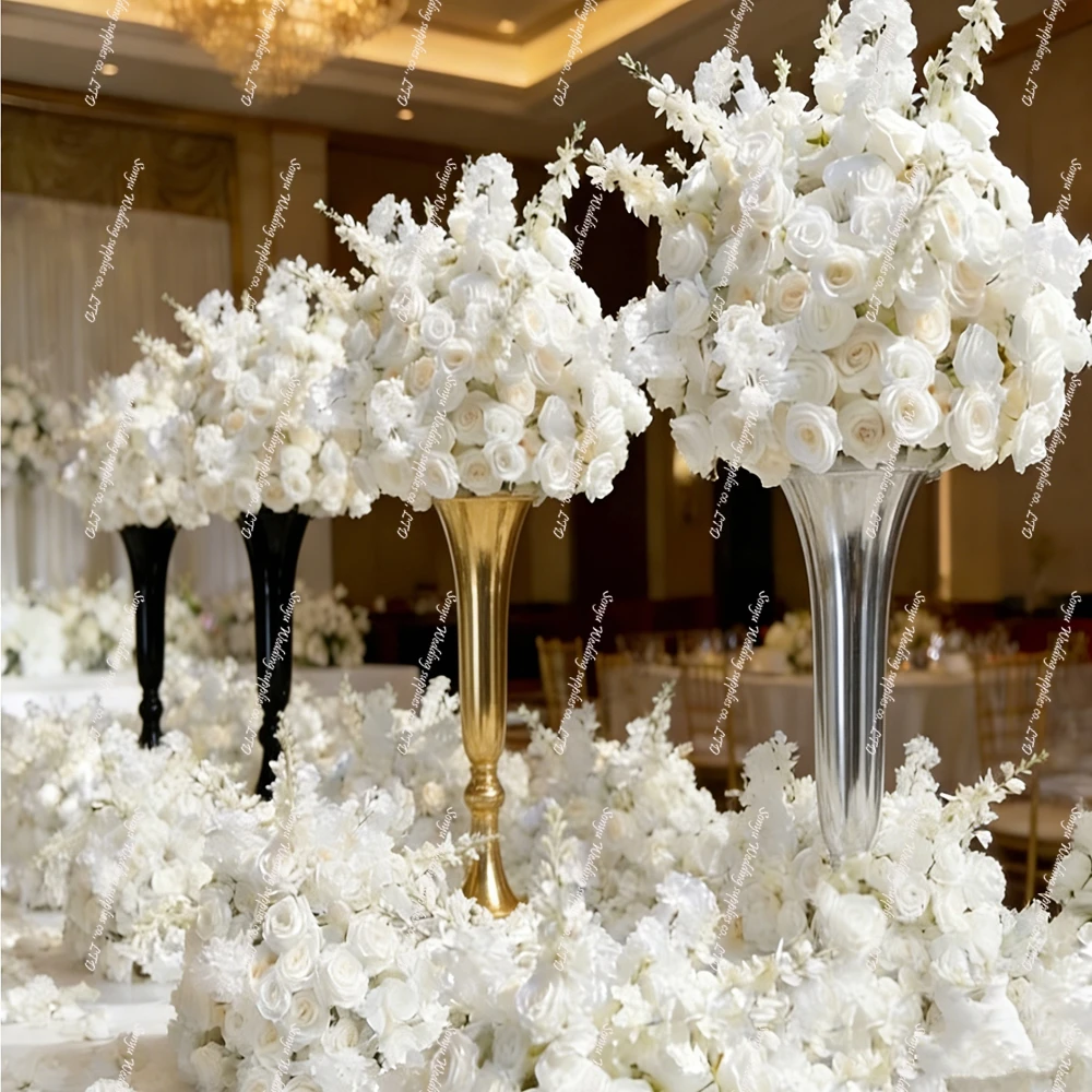 

10pcs)New wedding decoration props, iron flower stand ornaments, wedding main table, center decorative ornaments, flower vases a