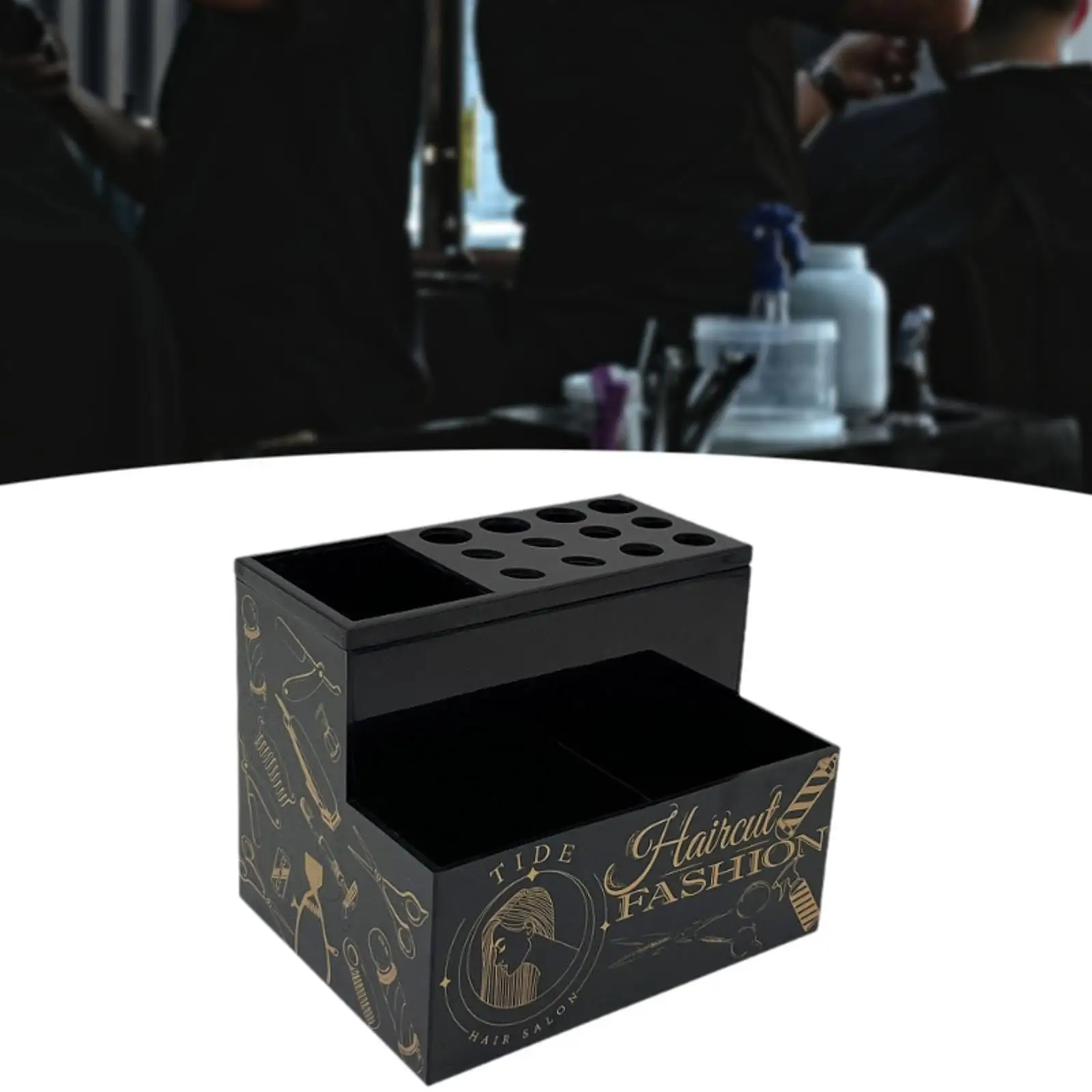 

Scissors Holder Box Lightweight Barber Organizer Professional Barbershop Tools Rack Storage for Salon Hairstylist Accessories