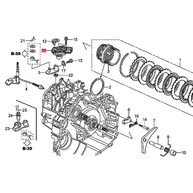 Suitable for 2007 Ho nd a Fi t Gearbox shift position sensor Gearbox shift position sensor