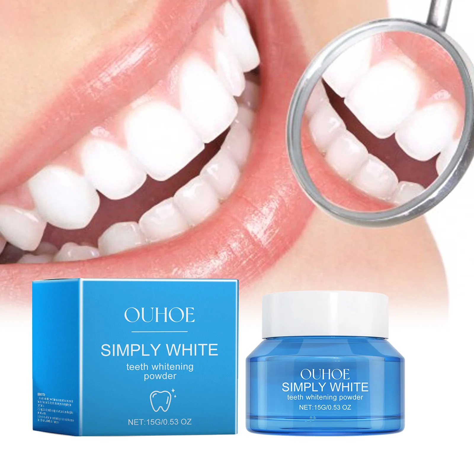 Teeth Whitening Powder Remove Yellow Effective Stain Remover Brighter Teeth Fresh Breath Oral Hygiene Tooth Care for Adults