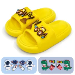 Toddler Slides Slippers Boys & Girls Slide Sandals for Kids Cute Cartoon Open Toe Shoes