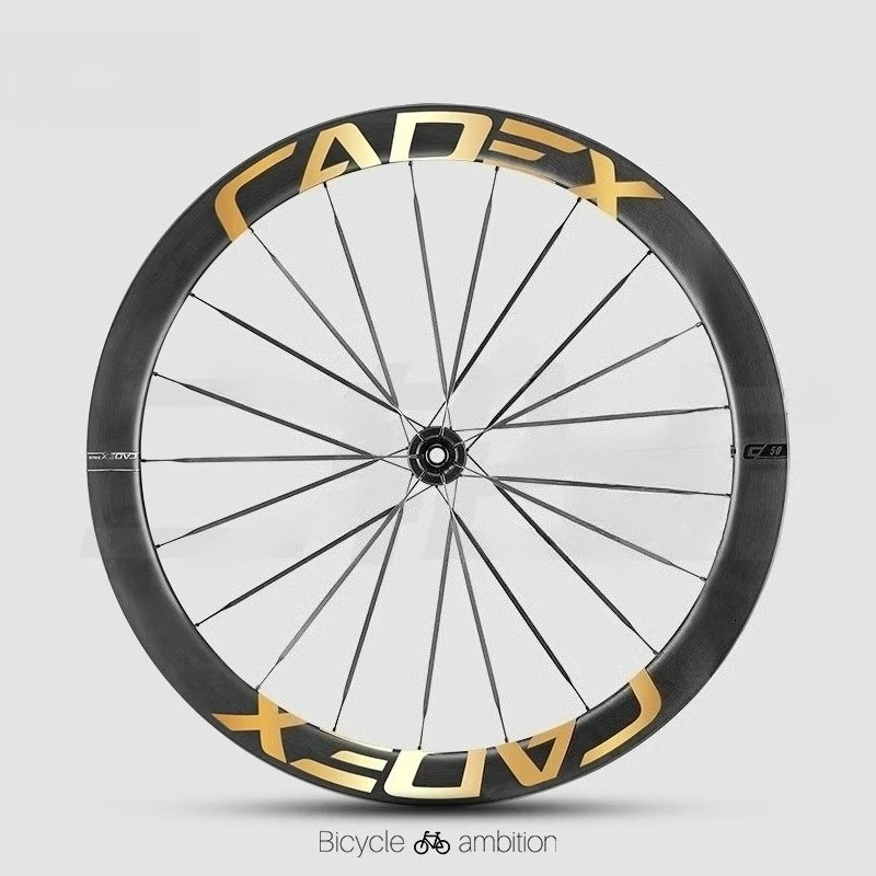 CADEX50 ULTRA Racefiets Wielen Sticker Fietsen Waterdichte Decoratieve Film Fiets Velg Decals Cyclus Accessoires Logos Bicicleta