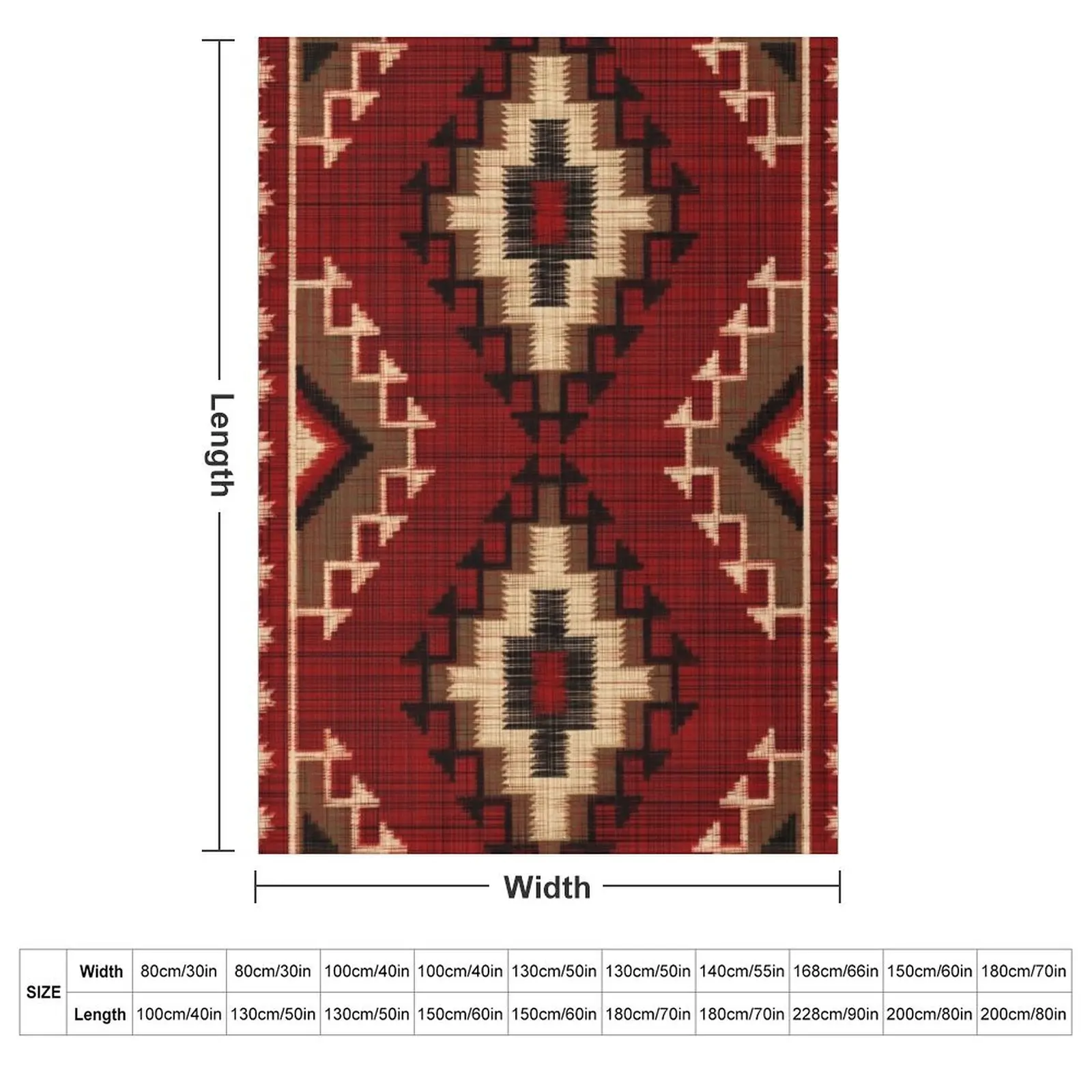 Navajo PATTERNS TRIBAL ETHNIC Throw Blanket