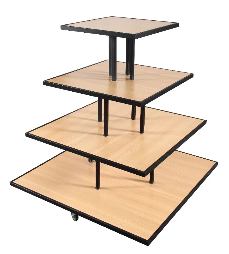 Large durable iron display stand Supermarket carousel clothing display stand