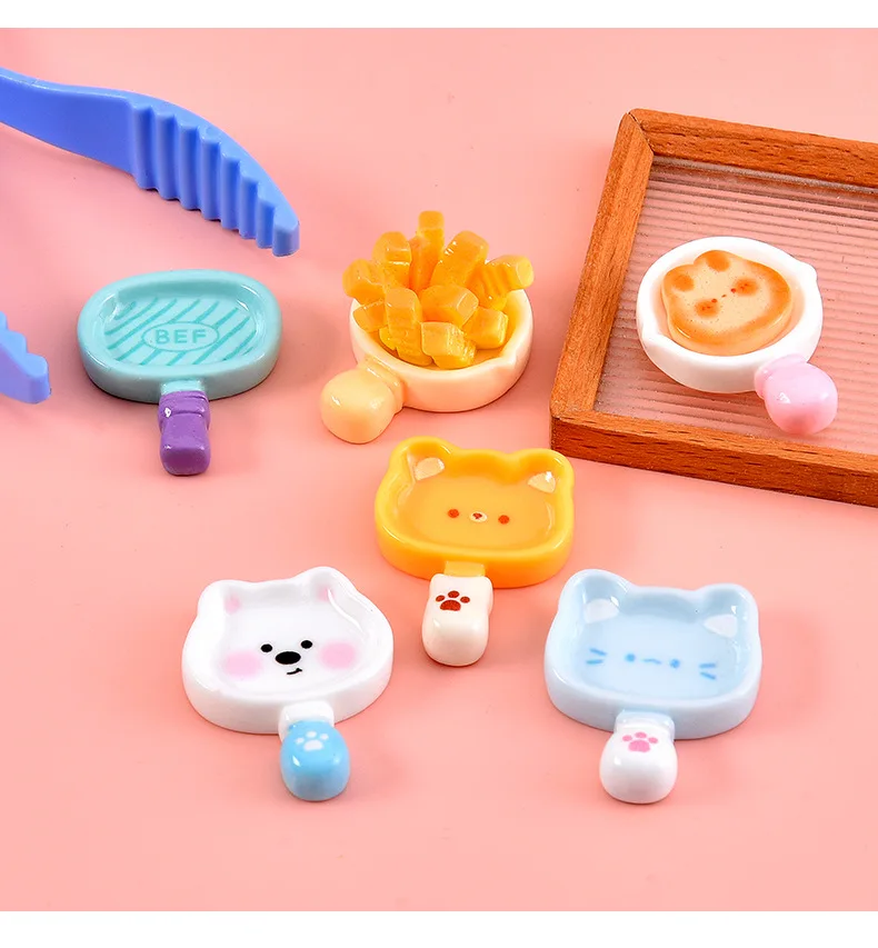 100 قطعة لطيف مقلد الكرتون تحلق عموم الراتنج Cobochon سطح المكتب حلية المفاتيح سجل القصاصات دمية الزينة الحرفية