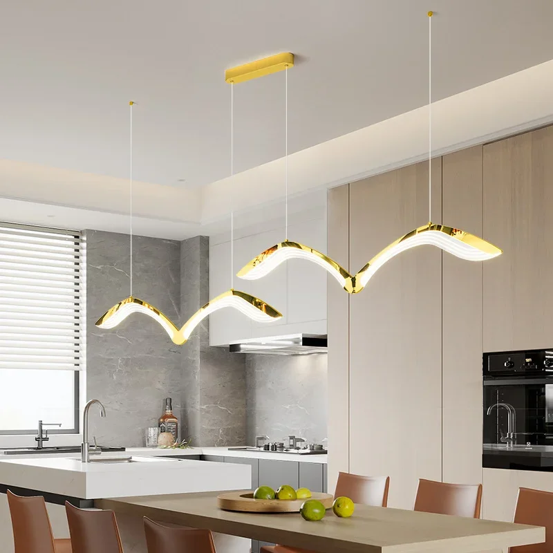 Modern Light Luxury Seagull Style Restaurant Fashion Shaped Chandelier Simple LED Plating Nordic Dining Room Bedroom Living Room