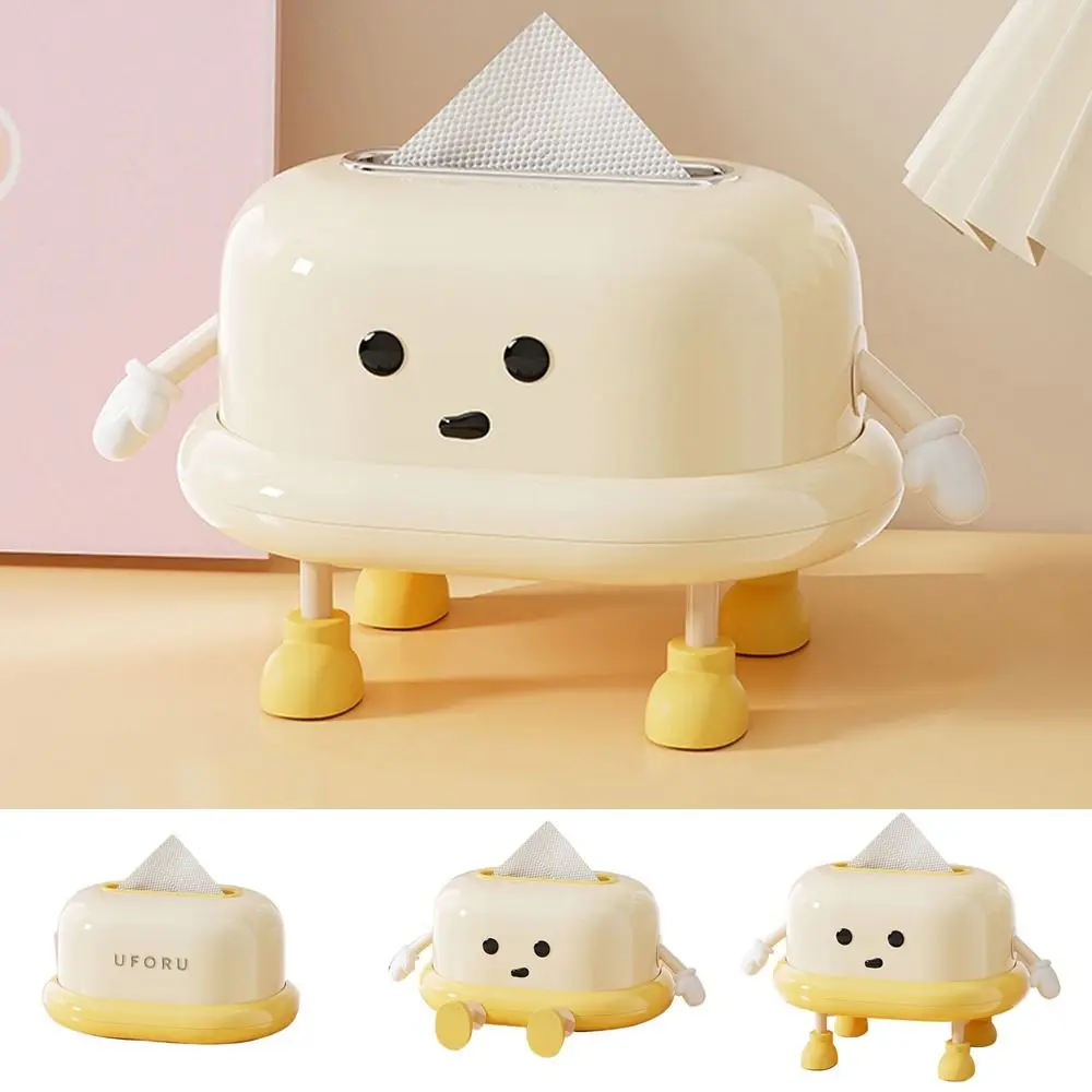 

Practical Plastic Cartoon Tissue Box Cream Style Decorative Spring Lifting Paper Box Cute Paper Drawer Box Living Room