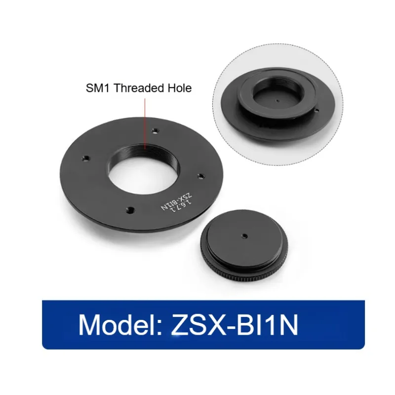 Microscope Camera Port Adapter with SM1 Internal Thread Compatible with 30mm Cage System