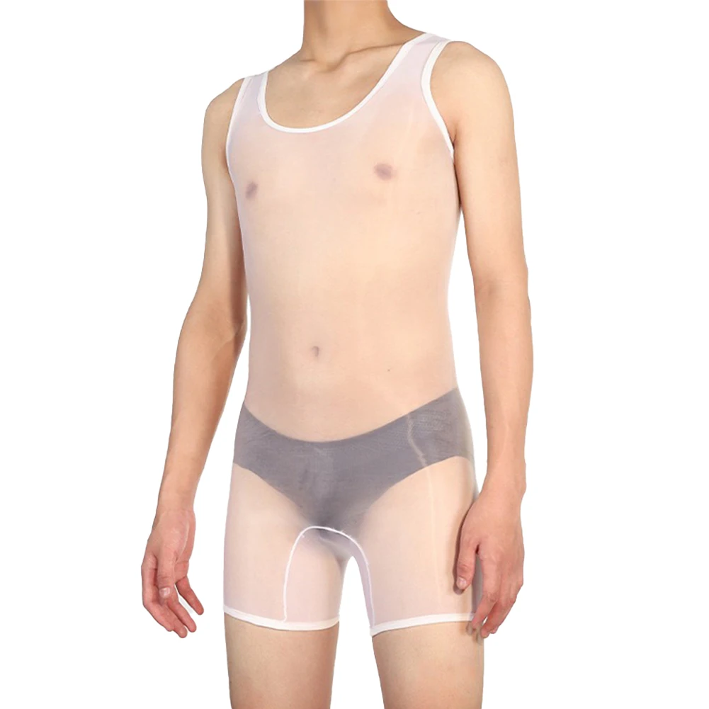 Ropa de dormir ligera para hombres, lencería Sexy de alta elasticidad, tela de poliéster, longitud Regular, estilo Sexy