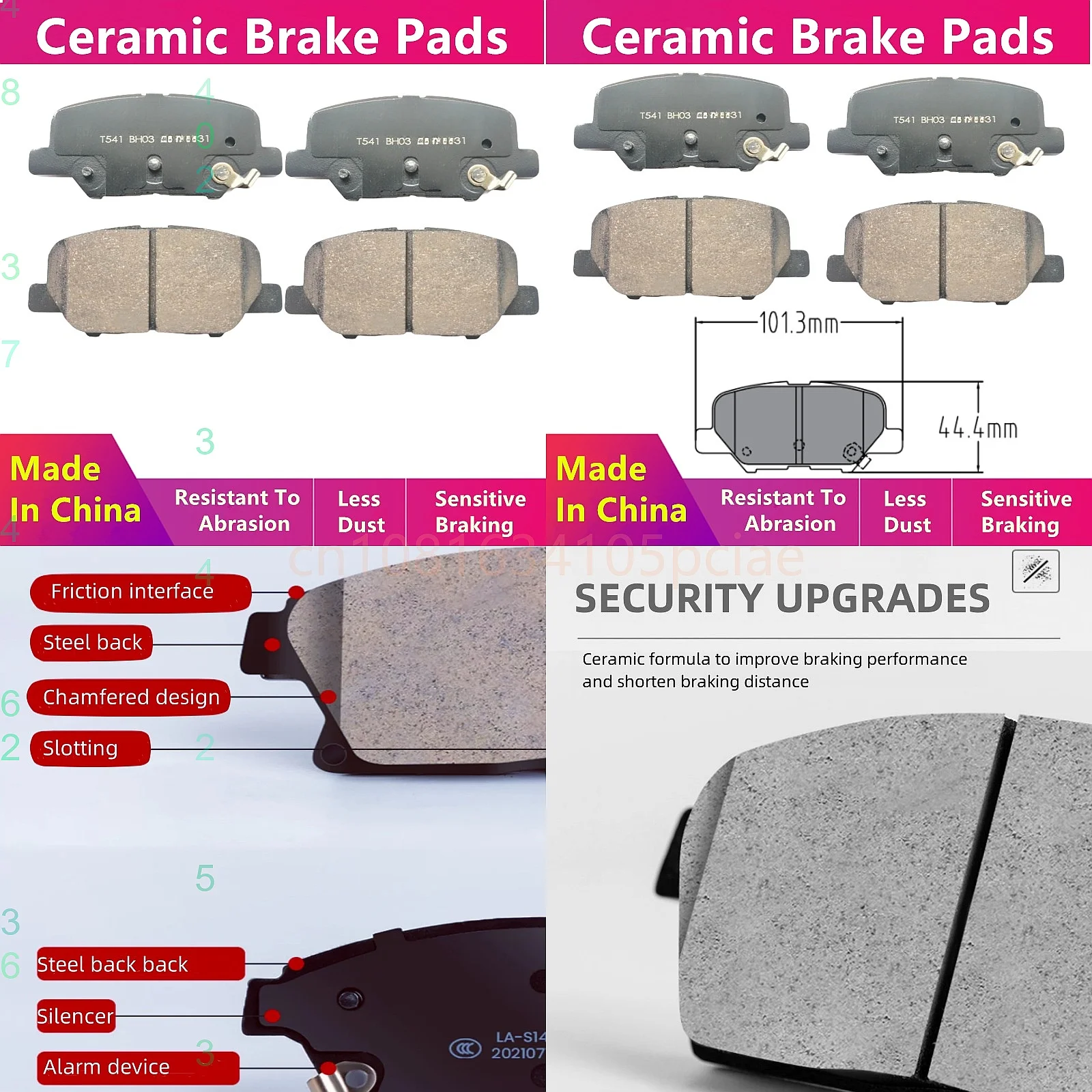 For Mitsubishi Outlander 2012-2020 Rear Brake Pad 4605A802 High Quality Auto Parts