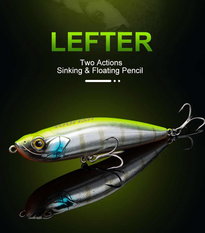 YOOFISH Schwimmender Pencil-Angelköder 100mm 20,5g 31,5g Oberflächenköder mit Zickzack-Aktion für Weite Würfe, Sinkender Meerbarsch-Angelköder – Detail 1