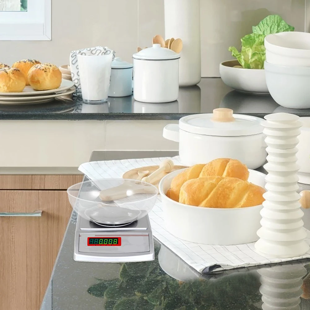 

5Pcs Sturdy Kitchen Weighing Bowl Plastic Scale Tray Digital Measuring Pan Baking Tool Multi-Functional Kitchen Accessory