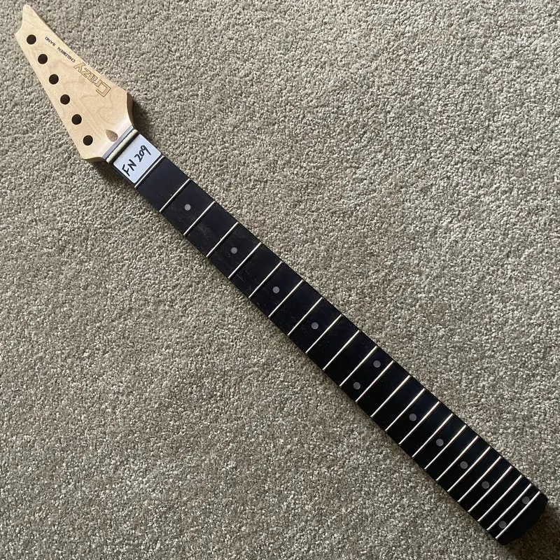 

FN209 Crazy Genuine 6 String Electric Guitar Unfinished Tremolo ST Guitar Neck 24 Frets 648 Scales Length for DIY Replce