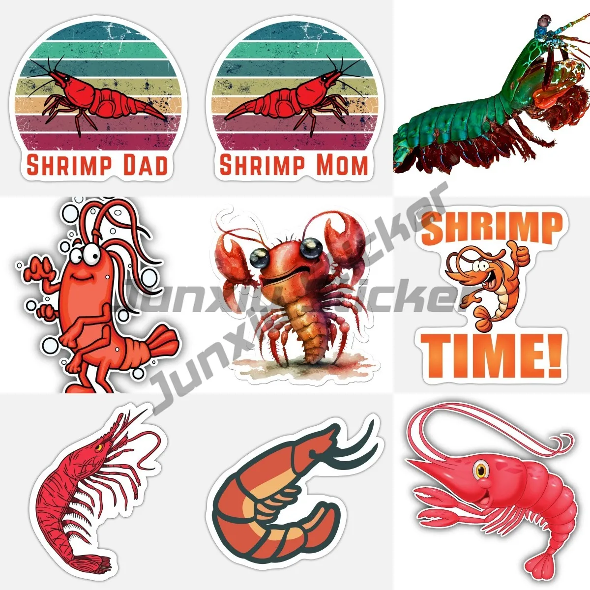 Shrimp Bait, Saltwater Bay, Surfing, Fishing, Stickers, Cave, Truck, Boat Stickers