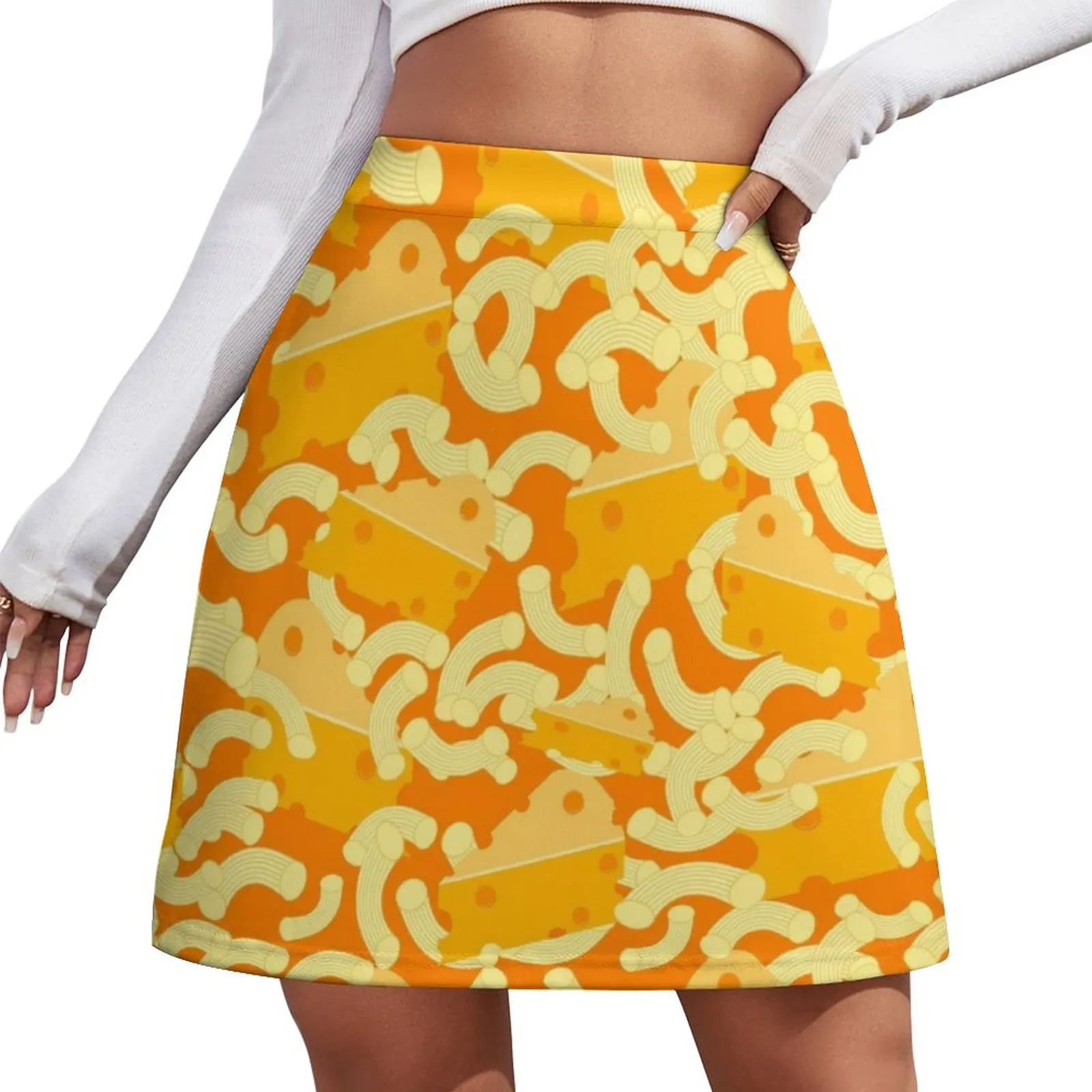 

Mac And Cheese Mini Skirt japanese kawaii clothes Women clothing skirt sets