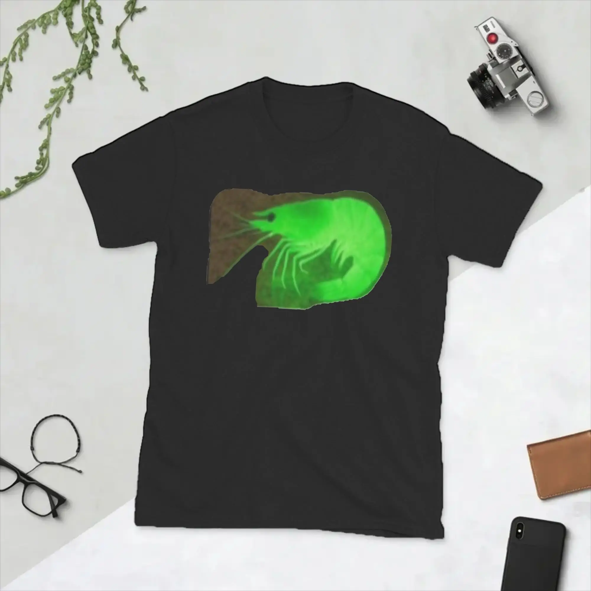 Novelty Radioactive Shrimp T-Shirts for Men Crewneck Cotton T Shirt  Short Sleeve Tees 6XL Tops