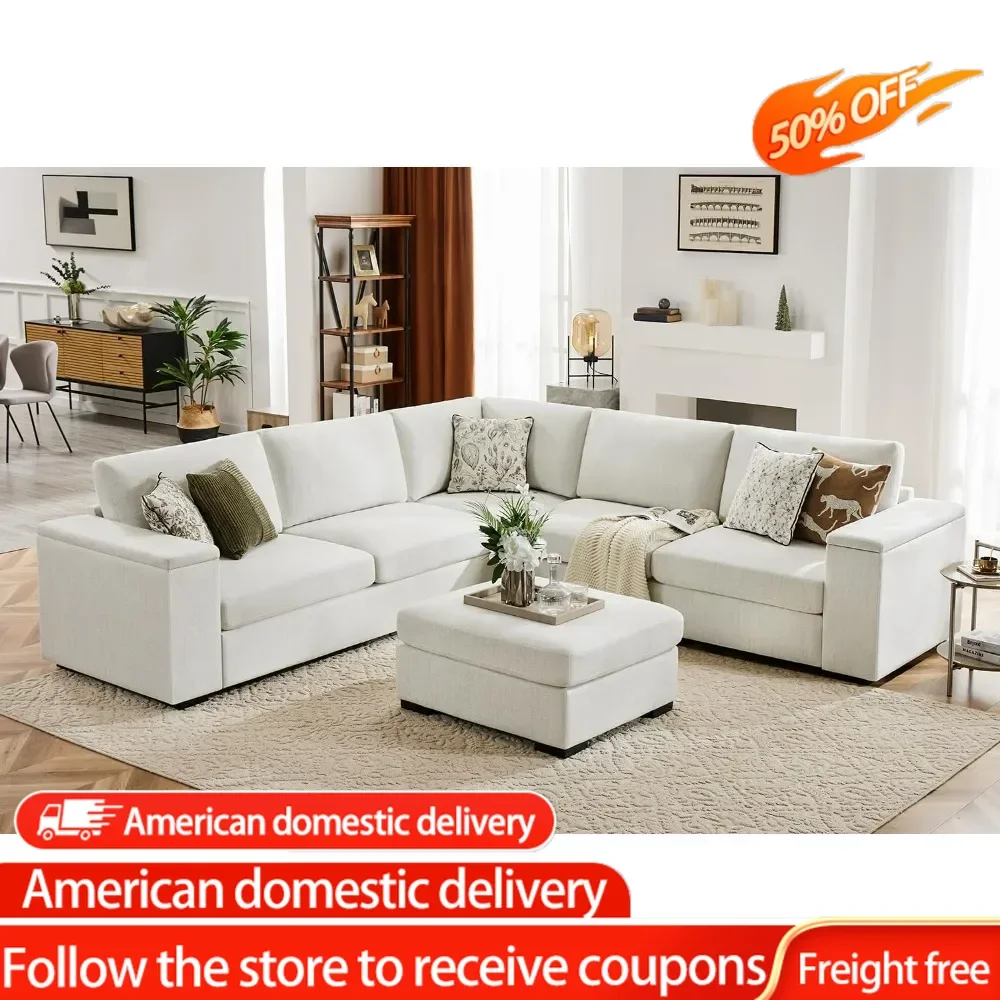 Ivory) Sofa Living Room Sofas Modular Couch With Detachable Sofa Cover & Storage Armrest Sofy Do Salon Furniture Sectional Chair