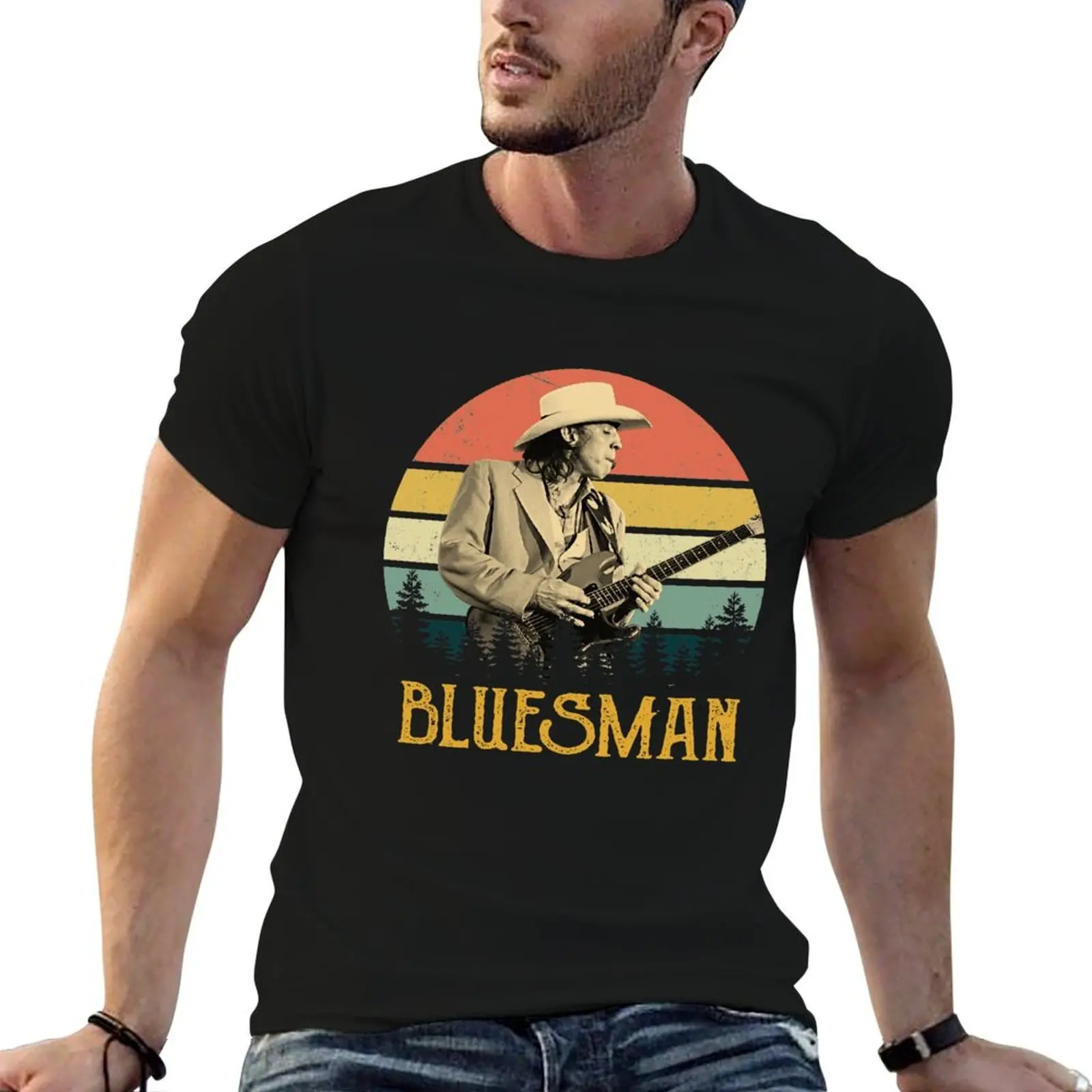 Винтажная футболка Stevie Ray Vaughan в подарок для фанатов, модная повседневная футболка с короткими рукавами