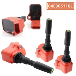 4PCS NEW GENUINE Ignition Coil 04E 905 110 B 04E905110L For VW Golf Jetta Polo 6R AUDI A1 A3 Q3 Skoda Seat PASSAT Variant