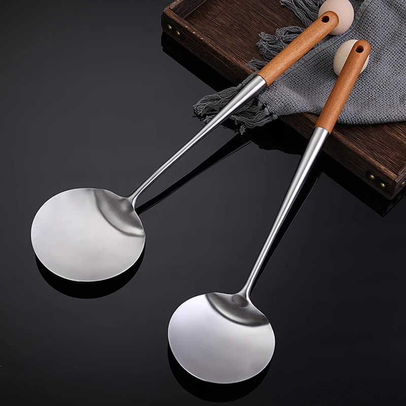 Espátula de cocina de acero inoxidable, espátula de cocina antiadherente de acero inoxidable con para el hogar, 1 ud.