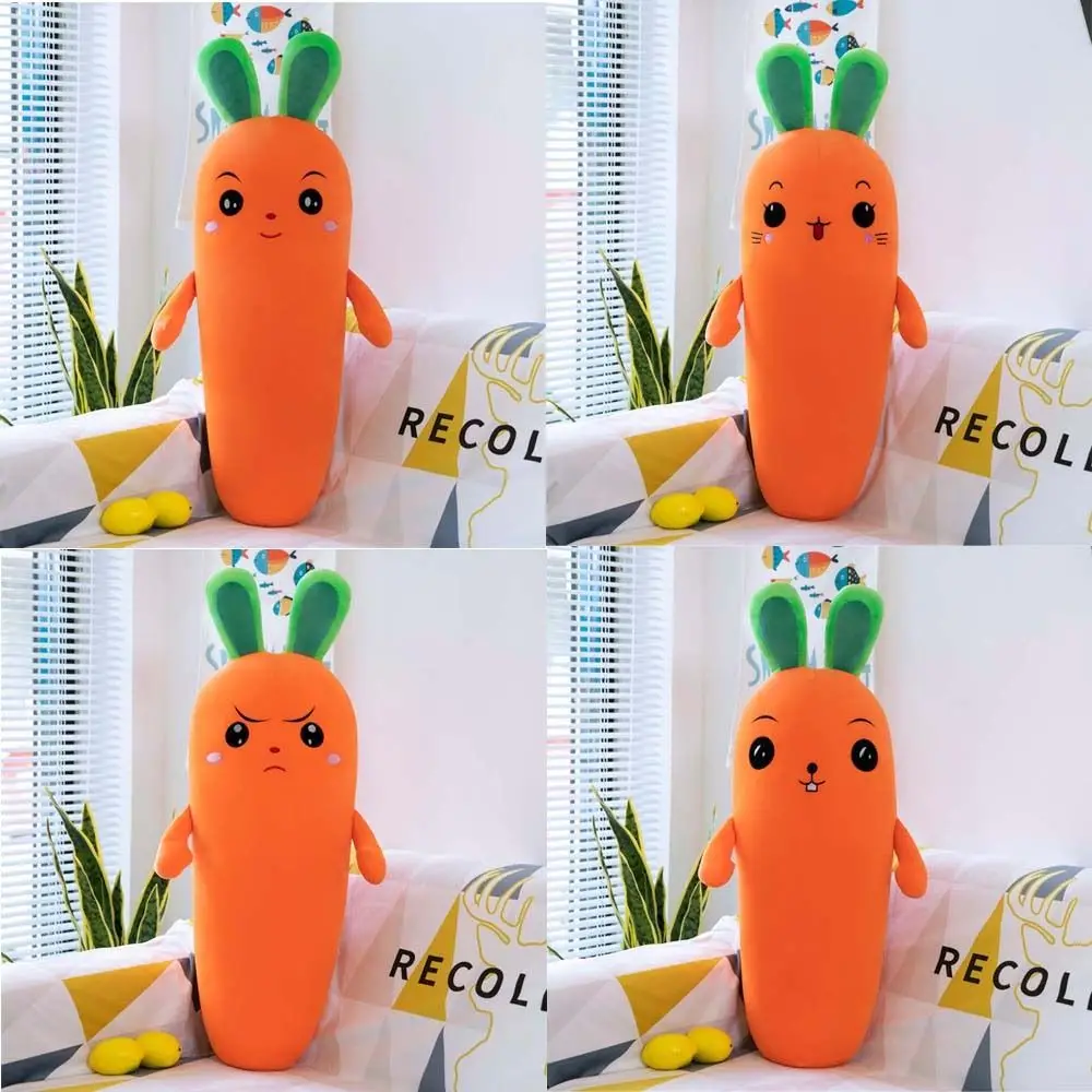 Cuscino Decorazione della casa Peluche divertente Carota lunga Peluche di verdure Peluche Bambola di peluche Carota Giocattolo di peluche Carota