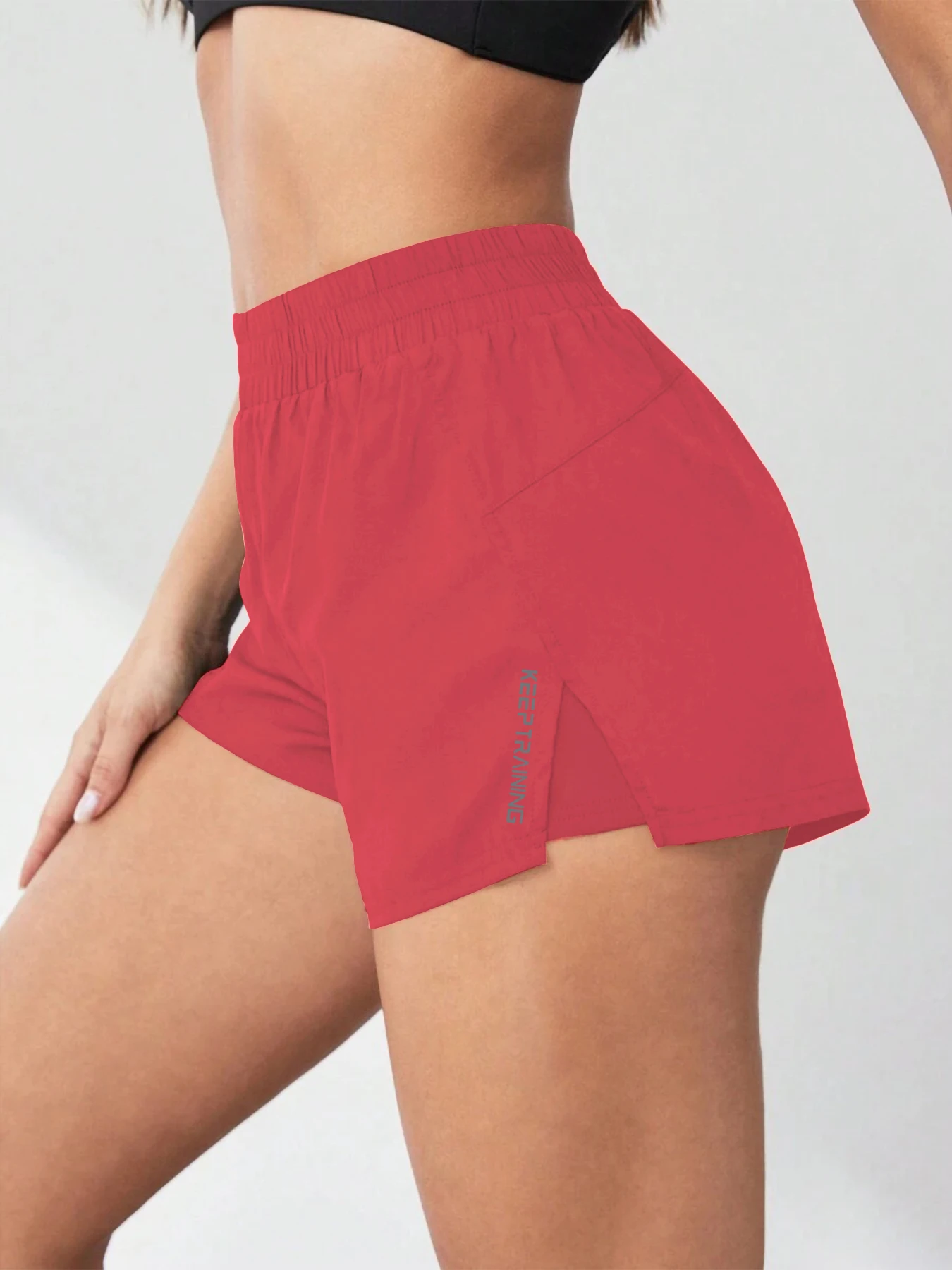 2026 Nieuwe stijl Faux tweedelige anti-blootstelling yogashorts sportshorts hardlopen fitness tennis casual basic sportbroek dames