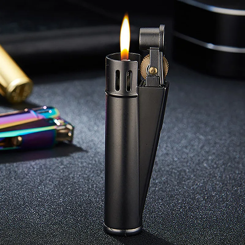 

Creative Austrian Vintage Cotton Oil Antique Grinding Wheel Lighter, Metal, Personalized Small Gift, Men's Cigarette Lighter