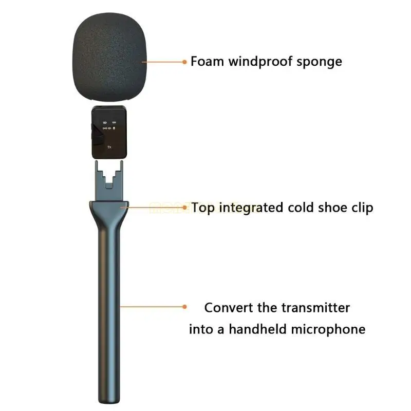 F62C 가시 플라스틱 인터뷰 MIC 홀더 스틱 방송 품질 사운드 프레스