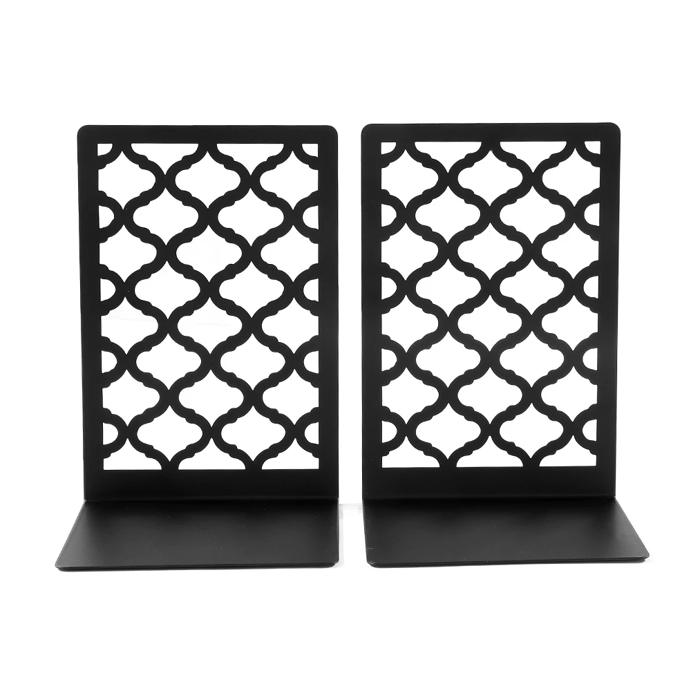 2pcs Grid Book Stand, Fence Style Book Stand, Metal l-Shaped Book Stand, Home Office Desktop Organizing Book Stand For Men Women