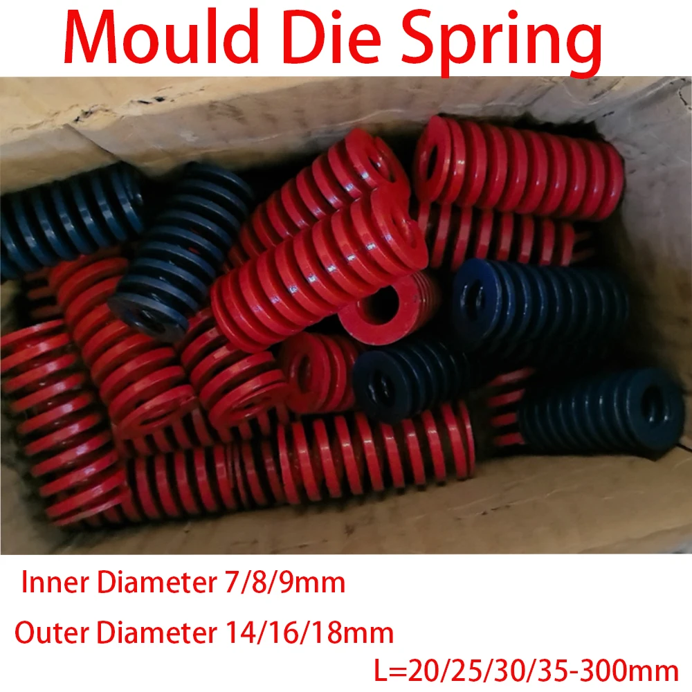 1Pcs Inner Diameter 7/8/9mm Outer Diameter 14/16/18mm Mould Die Spring Spiral Stamping Compression Springs L=20/25/30/35-300mm