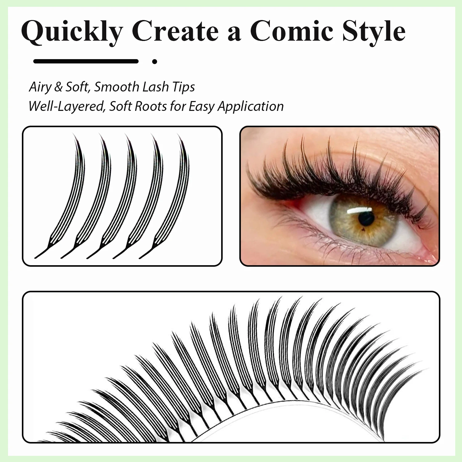 MIOFIA 新コミックスパイアつけまつげ 3D ナローフェ - Eyelash Extension Hybrid のレビューと価格