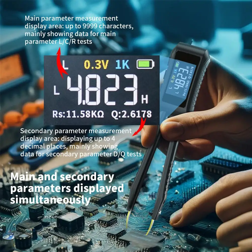 Intelligent Digital LCR Tweezer Bridge ZT-MD1 Chip Resistor Inductor Capacitor Component Test