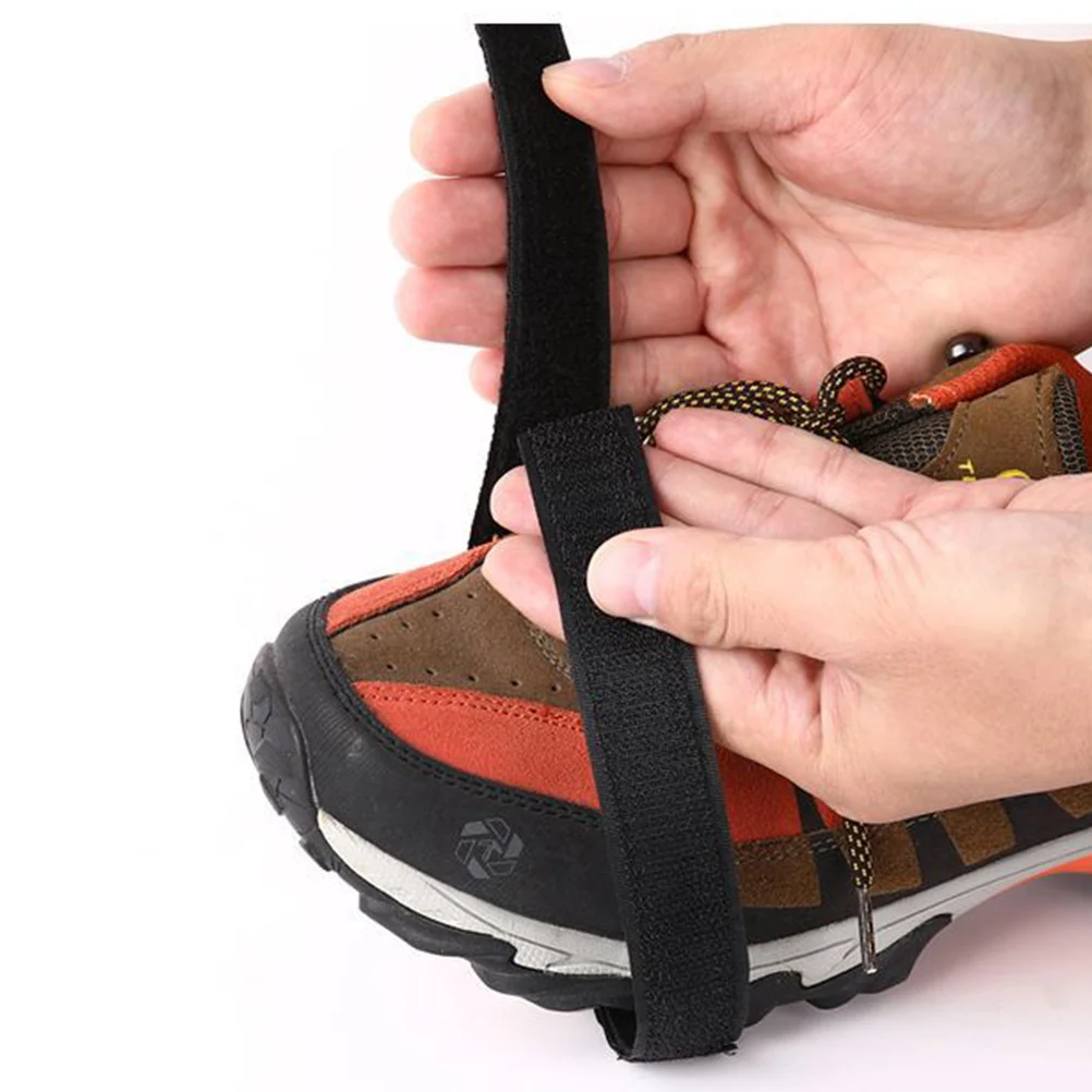 

1Pair Non-Slip Ice Shoe Covers 26 Toothed Reinforced Wear-Resistant Crampon Chains for Outdoor Hiking Ice Fishing