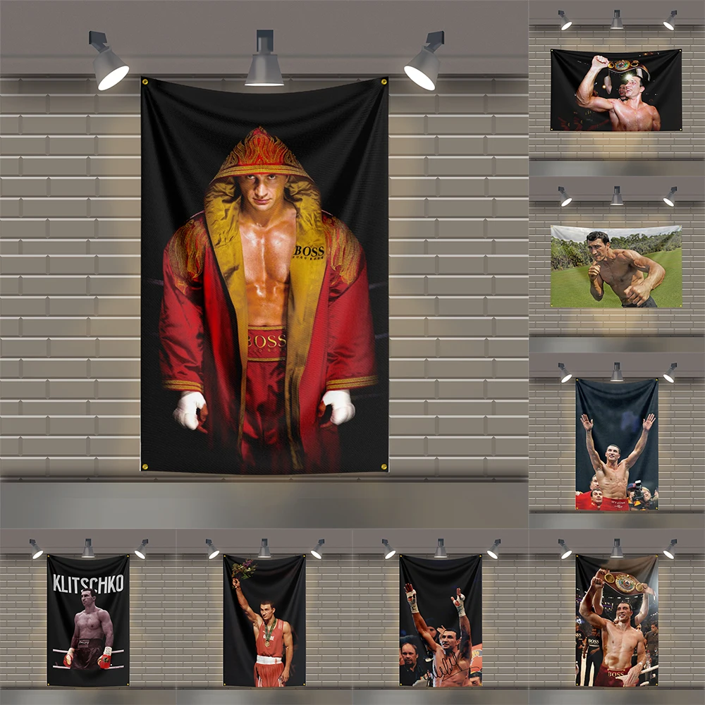 

W-Wladimir-KlitschkoS UFC Boxing Legend Motivational Wall Poster Gym Tapestry Home Dorm Decor Inspirational Canvas Flag