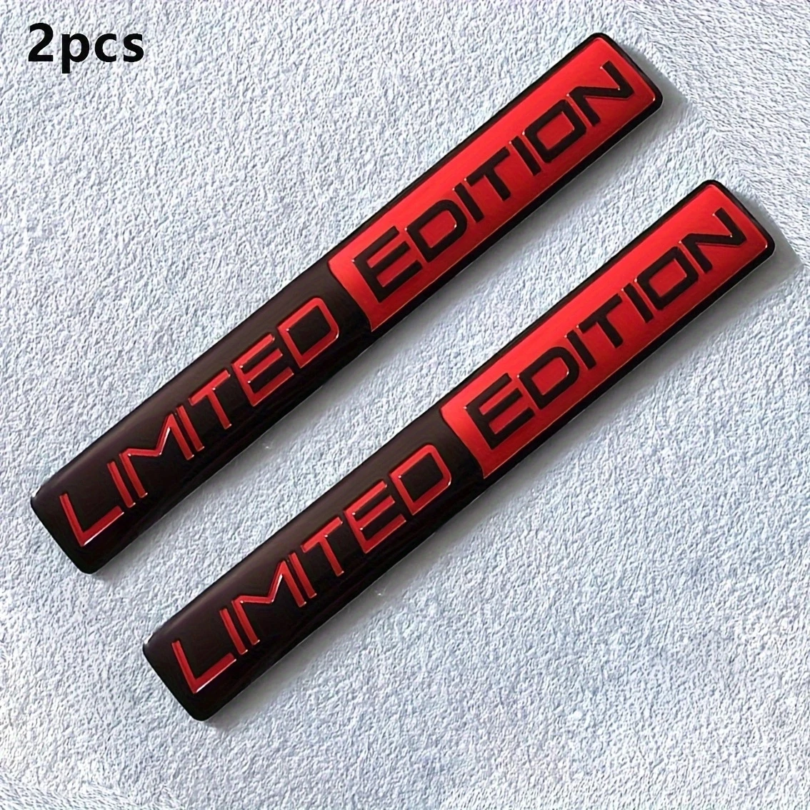 2PCS Limited Edition Emblem 3D Metal Badges Decal Sticker Auto Racing Sport Emblem For Rear Trunk Side Fender Car Motorcycle